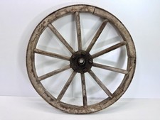 Altes antikes Wagenrad Holzrad Leiterwagen Heuwagen Deko Landhaus Shabby #9373