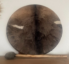 B-Ware Terre Schamanentrommel Ziege Fell rund 50 cm mit Schlägel
