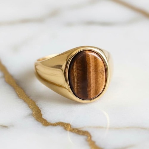 Tigerauge ring edelstein - -,