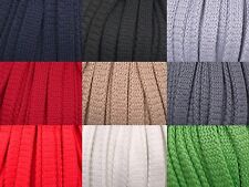3m, 5m Kordel Polyester 8mm flach Schnur Turnbeutel  Seil 9 Farben