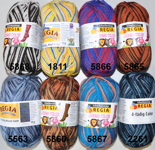 50g regia color sockenwolle - regia,