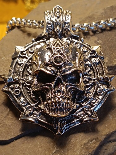 Piraten totenkopf amulett - totenkopf,