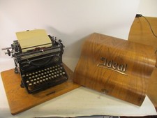 uralt Seidel & Naumann IDEAL Schreibmaschine Typewriter um 1920  inkl. Haube