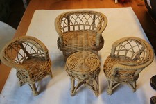Alte Puppenmöbel Korbmöbel