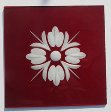 Buntglasecke (Überfangglas)