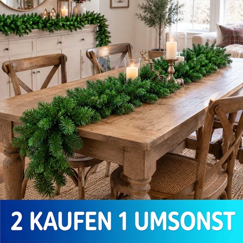 270cm weihnachtsgirlande grün - 270cm,
