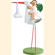 Wendt & Kühn Storch mit Wickelkind Mädchen, 5254/11r, Erzgebirge Fachhandel