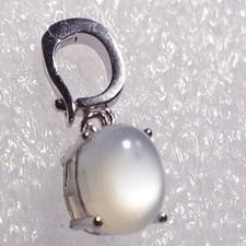 ECHTER weißer Mondstein CLIP