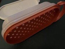 NEUTupperware Vintage Retro Parmesan orange Reibe+Behälter Deckel 1374/1375/1376