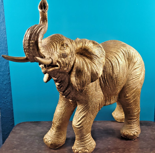Elefant deko figur - figur, gold