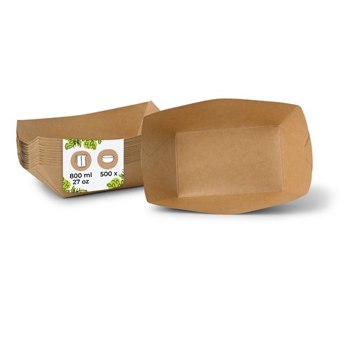 Snackschale pappe braun - braun,
