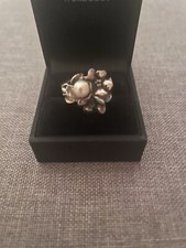 Trollbeads Weissdorn mit Perle Ring Gr.54