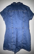 Kurzer Denim Jumpsuit Blau
