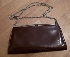 Vintage Lackledertasche Clutch