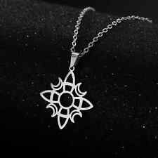 Edelstahl  Mond Amulett Astro