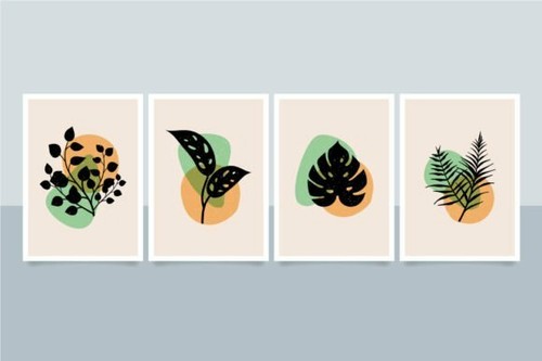 Set abstrakt bild poster - 4,