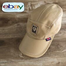 Belstaff PANTHER leather cap, antique beige , one size