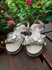 Sandalen, Zara Woman, Gr 39 (38), Schmucksteine, Glamor