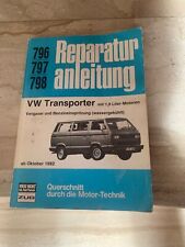 Reparaturanleitung VW T3 Bus Transporter 1,9Liter Wasserboxer ab Baujahr 10/1982