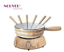 Elektro Käsefondue-Set 6 Personen. Nouvel Swiss  ALM  Induktion Exklusiv Edition