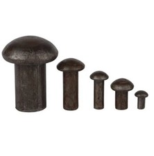 Halbrundniete Ø 3 -10 mm DIN 660 Stahl blank Halbrundkopf Vollnieten