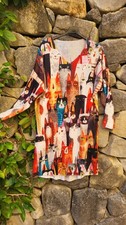 Hübscher Pullover Longshirt Kleid Pulli Italienische Mode Katzen Gr 40 42 44 ❤️
