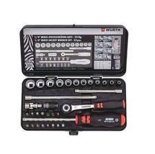 Würth Multi Steckschlüsselsatz 1/4 Zoll mit 33 Teilen Ratschenkasten Neu,OVP