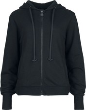 Gothicana by EMP Damen schwarze Kapuzenjacke mit vielen Fledermausdetails und