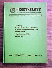 Gesetzblatt der DDR - Werkbahnbetrieb im Braunkohlenbergbau Signalordung 1965