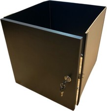 KALLAX Einsatz mit Tür, abschließbar, Schwarzbraun, 33x33 cm mit Schloss (Neu!)