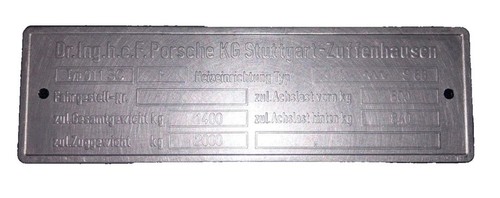 Porsche 911 7 typenschild - 911, rs