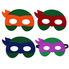 Teenage Mutant Ninja Schildkröten Augenmasken 4er Set ERWACHSENE & KINDER PARTY ROLLENSPIEL