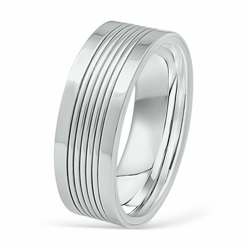 Silberring mit linienmuster - mit,