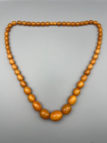 Vintage bakelit kette olivform - vintage,