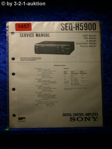 Sony service manual seq h5900 - manual,