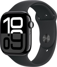 Apple Watch 10 GPS Alu Jet Black 42mm a2997 Black Silicon Band, NEU Sonstige