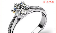 Feine Hochzeit Ringe Luxury 925 Sterling Silver Classic Ring for Women Six  7