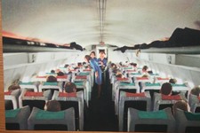 AK Airliner Postcard  Flugzeug LUFTHANSA B.727 on board airline issue