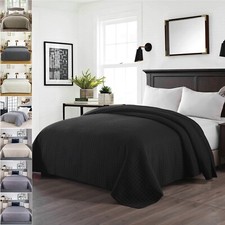 Tagesdecke Steppdecke Bettüberwurf Decke Einfarbig Farbe & Größe wählbar #1387