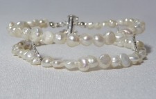🦪 Armband weiße Perlen