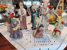 Krippenfiguren Konvolut Keramik grösste 25 cm  nachlass 7tlg