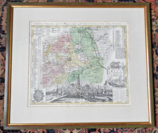 uralt Kupferstich Stadtkarte