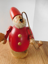 altes Räuchermann Weihnachtsmann Ruprecht Erzgebirge Volkskunst H 16cm