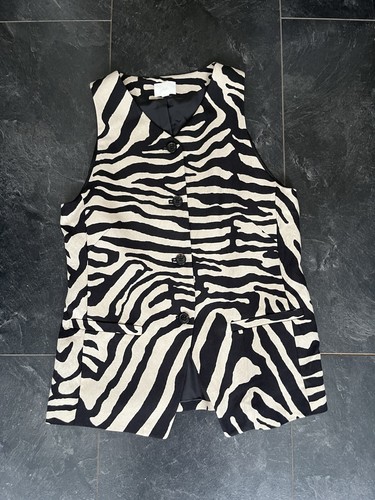 ärmellose weste zebra look - weste,