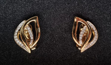 Pierre Lang⎮Ohrringe⎮Clips⎮Mit Strasssteinen⎮Vergoldet⎮Top Zustand!