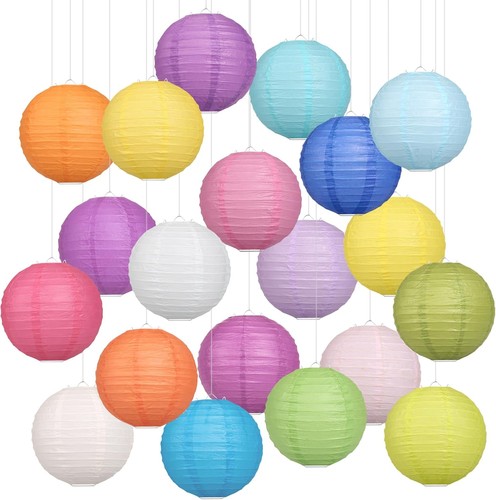 Papierlaternen 25cm bunt - papierlaternen, 20