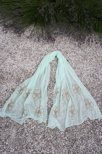 Großes bestickes boho tuch - bestickes,