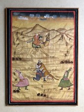 Indische Gouache auf Seide