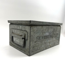 Schäfer Metallkiste Vintage | Lagerbox verzinkt | Industrie Design 30x20x15cm