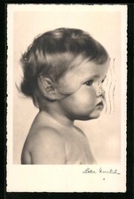 Foto-AK Lotte Herrlich: Kleinkind im Seitenprofil 1935 